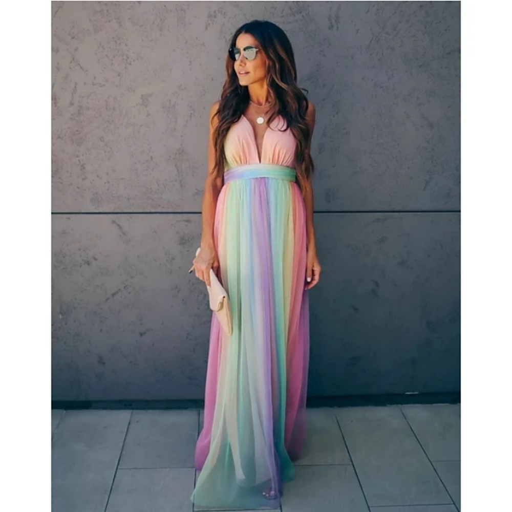 Never Worn rainbow maxi